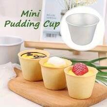 1pc/5pcs/10pcs Aluminum Pudding Cups, Chocolate Dessert Cups, Paper Cupcake Liners, Muffin Baking Pans. Reusable, Durable, Easy To Clean. Ideal For New Year, Thanksgiving And Christmas Baking. - Multicolor - View 6