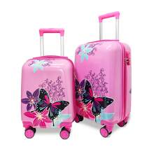 MARKTOMI - ABS Luggage Set (18" + 20") This Set Includes One 20" And One 18" Suitcase, Both Made Of Lightweight And Durable ABS. With Fun Designs And Vibrant Colors, They Are Ideal For Students. Both Have 360° Double Spinner Wheels For Smooth Movement. Unlike Suitcases With Single Wheels, They Glide In All Directions And Are Easy For Students To Maneuver. The Interior Is Compartmentalized And Includes Elastic Straps To Keep Contents Organized. They Also Feature An Adjustable Telescopic Handle And An Integrated Combination Lock. Perfect For Family Trips, School Excursions, And As Carry-On Luggage. - L37-7-58 - 查看 11