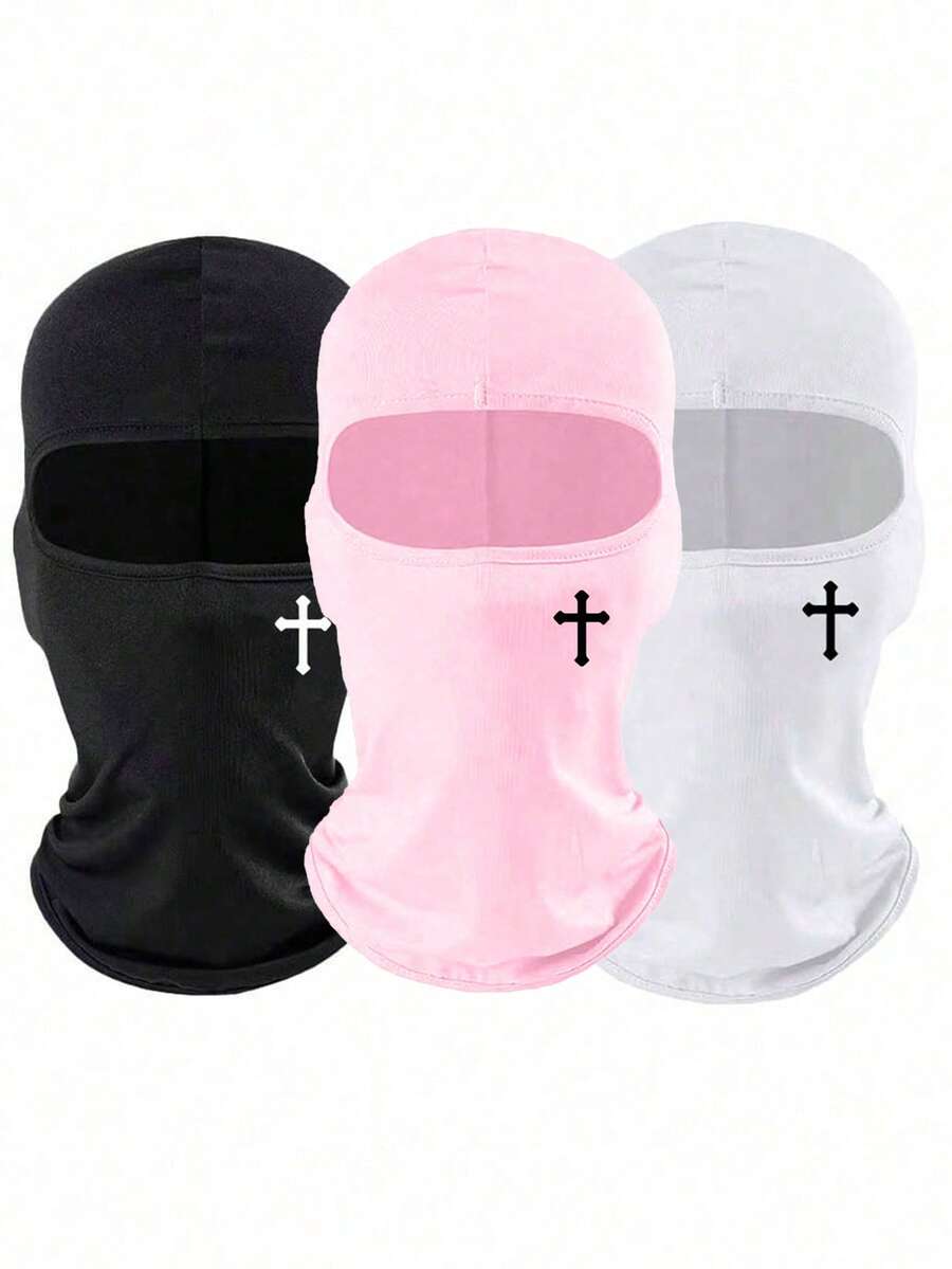 1pc/2pcs Unisex Balaclava Ski Mask, Windproof Face Cover For Cycling, Skiing, Outdoor Activities, Daily Use - Multicolor - View 1