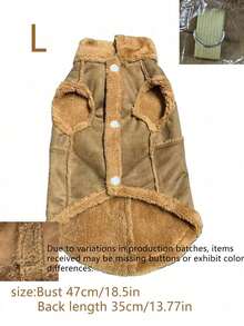 Cotton Warm Pet Jacket (Leash Not Included), Suitable For Extra Small And Medium Dogs & Cats, Outdoor Warm For Autumn/Winter, Bulldog, Dog Clothes, Dog Supplies, Cat Supplies, Cat Clothes, Happy Dog, Puppy Clothes, Female Dog Clothes, Male Dog Clothes, Dog Accessories, Pets - Multicolor - View 11