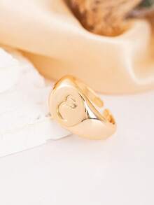 1枚定制儿童阿拉伯字母戒指，精致个性化礼物