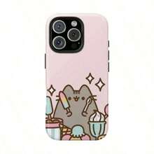 1pc(5)A Cute Pusheens Phone Case That Features Ice Cream, Cute Cartoon Kawaii Pastel Aesthetic Design, Compatible With For Iphone Models 16E, 16, 15, 14, 13, 12, 11 Pro Max, X, XR, XS Max, 8, And 7 Plus, Made Of Transparent TPU Soft Shell Smartphone Case, Soft Protective Anti-Shock Slim Lightweight Clear Phone Cover For Daily Use Gift,Long Sleeve Tops17promax - 規格3(1pc) - 查看 7