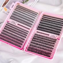 640pcs D-Curl Fluffy False Eyelashes Set, Includes Beginner-Friendly Eyelash Tutorial, Thick & Voluminous DIY Segmented False Lashes, With Glue, Sealant, Tweezers, Lash Brush, Magnifies Eyes, Lightweight & Reusable, Large Capacity Individual Lashes Set, Soft & Natural Mixed Lashes, Create 3D Dimensional Eye Makeup - Multicolor - View 10