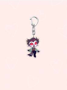 1PC Cute Acrylic Cartoon Keychain, /Alastor/Vox/Husk/ Cute Bag Accessory, Anime Character Keychain, Car Keychain, Backpack, Jewelry Accessory, Perfect For Everyday Wear, Great Gift For Friends And Fans - Multicolor - View 4