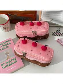 1PC Pink Creative Pencil Case, Multifunctional Pink Creative Organizer Bag, Makeup Bag, Pencil Pouch, Large Capacity Portable Stationery Storage Bag, Girls' Pencil Case, Perfect For School, Students, Travel, Desktop Organization, Stationery Storage Bag! Suitable For School, Travel, Desktop Organization, And More-Ideal For Students And Stylish Girls Alike. Perfect As A Back-To-School Gift For Kids, Valentine's Day Present For Besties, Or Birthday Gift For Classmates-Thoughtful And Practical. Lightweight And Portable With Compartmentalized Storage, This Little Gift Brightens Studies And Daily Life, Making Tidiness And Organization A Habit. - Hồng - Xem 3