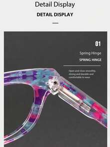 New Asymmetrical Polygon Design Glasses For Elderly 9007 - A - View 3