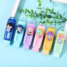 1pc Cute Cartoon Sliding Eraser, Low Debris, Creative Stationery For Students - Multicolor - View 3
