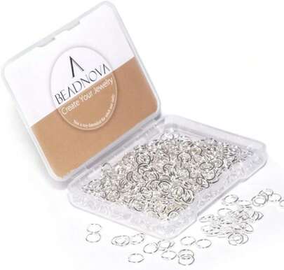 BEADNOVA 10mm Jump Rings Silver Jewelry Jump Rings For Jewelry Making Acessories Findings For Keychains (900Pcs)