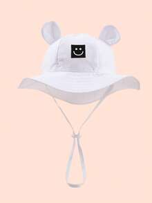 1pc Baby Bucket Hat, Suitable For 3-12 Months, Unisex, Cute Ear Design, Adjustable Chin Strap, Wide Brim Sun Protection Hat, Summer Beach Outdoor Cap (Multiple Colors Available) - Ear-shaped Fisherman's Hat - View 10