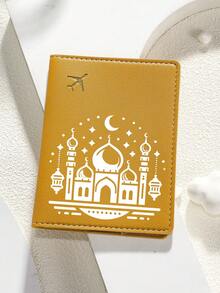 1件装斋月护照套，PU皮革材质，简约护照夹，飞机图案，家庭套装，旅行配件，适合商务旅行、度假旅行、行李袋、旅行包、过夜包，大容量耐用，旅行收纳整理，邮轮旅行必备，度假必备，男女皆宜，旅行必备，假日必备，旅行必备。 - 彩色 - 查看 18