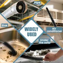 2pcs Multi-Functional Dryer Vent Cleaning Brush Set, Stainless Steel Dryer Vent Lint Brush, Manual Lint Brush, Long Handle Flexible Refrigerator Dryer Lint Remover Brush - Extended - View 4