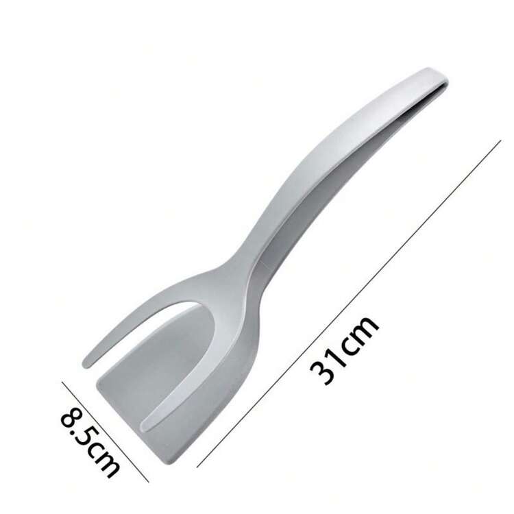 1pc 2-In-1 Flip Spatula Tongs, Nylon Non-Stick Coating Egg Flipper, Kitchen Restaurant Multi-Purpose Cooking Tool For Pancake Fish French Toast Omelet - Multicolor - View 9
