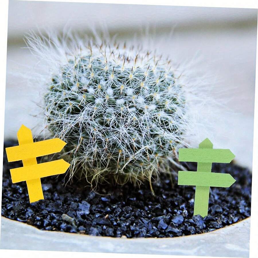 10PCS Mini Wooden Garden Fence Set Lightweight Plant Pot Decoration Border Small Bonsai Fence Panels Miniature Landscaping Divider For Flower Pots Grass Lawn Decor Micro Landscape Ornament For Succulent Planters Terrarium Accessories Fairy Garden Mini Fence Rustic Wooden Sign Style Craft Stakes For Indoor Outdoor Gardening - Multicolor - View 1