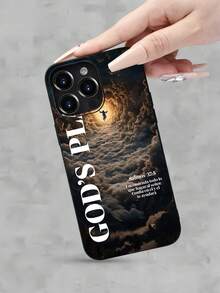Creative Religious Bible Element Design Pattern Hot Selling High-End Protective Phone Case, FOR16Max /11/12/13/14/15/16/17Plus Pro Max Holiday Gift/Birthday Gift/Valentine's Day Gift, Suitable For Girlfriends, Boyfriends, Women, Men, Husbands, Wives, Friends Or Oneself - 黑色 - 查看 1
