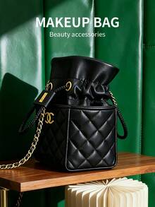 CHANEL Mini Chain Shoulder Bag, Drawstring Design, Fashionable Women's Handbag, Perfect For Travel And Evening Wear, Unique Gift Choice
