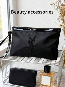 Yves Saint Laurent Bolsa Multiuso para Maquiagem/Necessaire/Organizador de Viagem Portátil, Pode Guardar Cosméticos, Joias, Fones de Ouvido, Etc., Presente Unissex