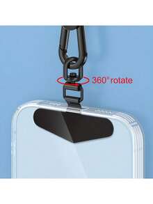 1 قطعة موصل سلسلة هاتف من الفولاذ المقاوم للصدأ، لا يحتاج إلى بطارية - مشبك معدني مرفق بلوحة مثبتة لسلسلة مضادة للفقدان، ملحق مشبك قابل للدوران 360 درجة لضمان تشغيل الهاتف، موصل سلسلة الهاتف متوافق مع الأندرويد والهواتف الذكية، هدية للأم والعائلة والأصدقاء والأطفال وأعياد الميلاد والمناسبات - متعدد الألوان - مشاهدة 4