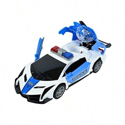 360 Degree Rotating Children's Toy Car, Automatic Opening Stunt Car With Colorful LED Projector Lights And Dynamic Music, Battery Powered Crash Forward Car With Omnidirectional Wheels, Suitable For Boys 2+ Years Old Birthday & Christmas Gift