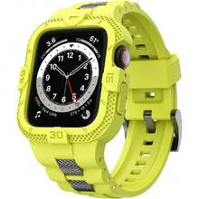 Bands Compatible For Apple Watch Band 41 40 38, Men Sport Rugged Band With Protective Case For Watch Series 9 8 7/Series 6 SE 5 4 3,39927011 - 綠色 - 查看 1