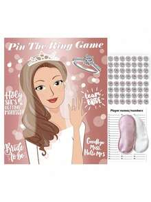 Trò chơi tiệc chia tay độc thân trước đám cưới, trò chơi Ghim nhẫn lên cô dâu, trò chơi Ghim nhẫn cho tiệc chia tay độc thân trước đám cưới và lễ đính hôn. - Nhiều màu - Xem 2