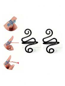 Vòng điều chỉnh độ căng sợi móc, vòng điều chỉnh độ căng sợi móc tiện dụng cho người thuận tay trái và tay phải, vòng dẫn hướng sợi, dụng cụ móc len, vật dụng thiết yếu cho việc làm thủ công tại nhà. - Nhiều màu - Xem 25