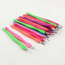 20pcs Colorful Nail Cuticle Trimmer Remover Plastic Handle Cuticle Pusher Rubber Nail Cleaner Dead Skin Cuticle Knife Removal Fork Nail Art Tools For Girls Women And Men,Nail Supplies,Nail Tools,Nail Art Tools,Back To School,Nails,Nail Tools For Press On Nails