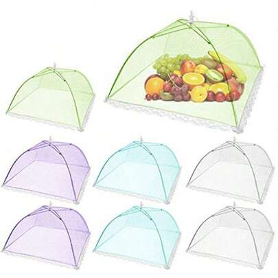 Speiseabdeckung, atmungsaktiver Staub- und Insektenschutz, faltbares Lebensmittel-Schutznetz, geeignet für Esszimmertisch zuhause, zum Abdecken von Essensresten zum Schutz vor Mücken und Staub, für Outdoor-Picknick und Camping