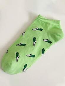 3/5包 新款春夏薄款透气水果图案船袜，学院风，清新休闲，百搭女士短款低帮袜