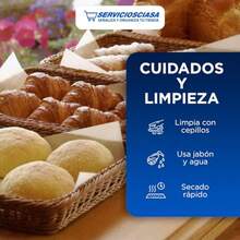 CYPNCanastas De Tipo Mimbre de Plástico 40x25cm Canastas Tipo Mimbre para Exhibir Productos - Cesta de Almacenamiento Cestas Organizadoras de Plástico Canasta Para PanFashion - 227146799 - Ver 6