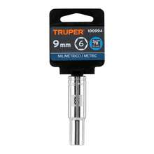 2-Piece Kit - 9mm Long Socket, 6 Points, 3/8" Drive, Truper - Light Grey - View 2