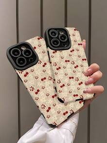 1 chiếc ốp lưng điện thoại giả da mềm mại, họa tiết sọc dọc hình quả anh đào, thời trang, cá nhân hóa, thích hợp làm quà tặng sinh nhật, quà tặng ngày lễ cho bạn bè, gia đình, người yêu. Phù hợp với các dòng điện thoại 17/17 Air/17 Pro/17 Pro Max, 16/16 Plus/16 Pro/16 Pro Max, 15/15 Plus/15 Pro. - Nhiều màu - Xem 4