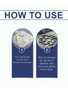 Drain Cleaner - Deeply Dissolves Hair And Grease Buildup, Keeps Drains Flowing Smoothly, Pipe Cleaning Agent - Powdery - View 6