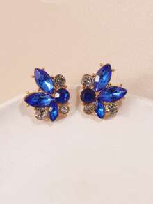 1对时尚优雅的女士水钻花朵耳环 - 多款多色 - 查看 21