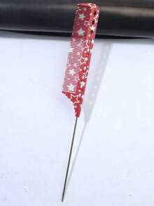 Star Heart Pattern Rat Tail Comb, Anti-Static Plastic, Easy Clean For Curly Wavy Hair, Salon & Home Use - Multicolor - View 8