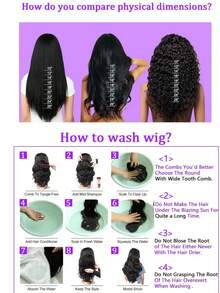 13x6 Deep Wave Lace Front Wig, Human Hair, 180 Density; 13x6 Transparent Lace Front Wig, Human Hair Wig, Glueless Wig For Women; Deep Curly Human Hair Wig, Pre-Plucked, 28 Inches - Natural Black - View 9