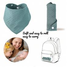 TDHD 4-Layer Muslin Baby Bibs, Children's Triangle Scarf Bibs, Breathable For Home And Outdoor Use - Multicolor - View 7