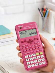 Casio FX-82ES-P 科学计算器，12 位考试认证计算器，多功能学校及办公计算器，便携式学生数学与科学计算器，理想的返校礼物 - 粉色 - 查看 6
