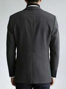 Tucano Bộ vest công sở nam dáng ôm, kẻ sọc, có lớp lót, cổ bẻ, thiết kế một hàng khuy, dáng ôm, phù hợp cho các cuộc họp văn phòng, đi làm, cũng là một món đồ thiết yếu cho trang phục công sở thường ngày. - Xám - Xem 4