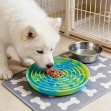 Maze Design Dog Slow Feeder Bowl, With Suction Cup, Suitable For Dogs And Cats Slow Feeding, Pet Anti-Choke Lick Bowl