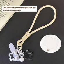 1pc Minimalist Adjustable Short Strap Buckle Lanyard, Phone Lanyard, Water Bottle Holder, Key Chain, Wrist Strap With Pad