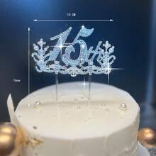1 件合金水钻蛋糕装饰插牌，“Cheers To 15”生日蛋糕装饰，15 岁生日派对蛋糕中心摆件，情人节配件 - 彩色 - 查看 40