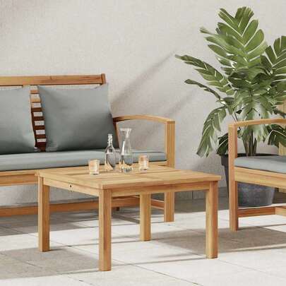 vidaXL Couchtisch Braun 60 x 60 x 36 cm Massives Teakholz