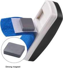 Ddaowanx Whiteboard Eraser, Magnetic Dry Erase Eraser, Glass Board Eraser,School And Office Supplies, Pack Of 2 (Black) - ColorE - 查看 5