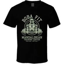 Boba Fit Mandalorian Training Center Fan T-Shirt - Black - View 1