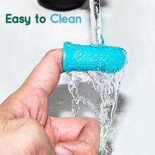 3件套宠物牙齿护理套装，硅胶狗狗牙刷套装，含指套牙刷和超软毛刷，360度全方位设计 - 彩色 - 查看 7