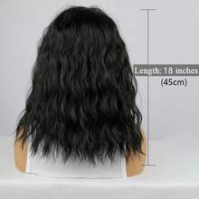 1pc Men's Wig Long Curly Hair, Rock Heavy Metal Style, Party Halloween Anime Dress Up Wig, Fiber Hair, Non-Human Hair , Ideal Choice For Gifts - Black - View 7