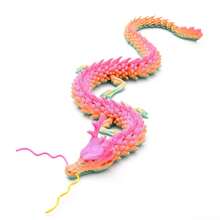 3D打印可动关节夜光中国龙摆件，创意男士礼物 - 彩色 - 查看 9