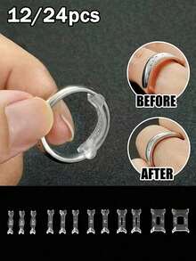 Resin Ring Adjuster, Invisible Ring Sizer Pad Suitable For Loose Rings, Fits All Finger Sizes, Invisible Ring Adjuster For Loose Rings - Multiple Finger Sizes, Comfortable Protective Ring Adjuster - Adjustable Transparent Tightening Ring Adjustment Tool Jewelry Protector Suitable For Loose Rings, Fits Any Ring Size Ring Adjuster, Suitable For Women - Multicolor - View 2