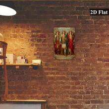 2D Flat, 1pc Vintage Archangels Gabriel Michael Raphael Metal Wall Art - 2D Flat Iron Tin Sign With 3 Angels, Weather-Resistant Indoor/Outdoor Hanging Decoration, Gothic Style Religious Decor For Home, Bar, Cafe - White - View 8