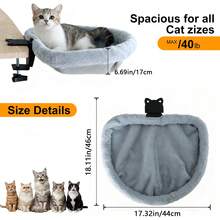 Giường ngủ cho mèo - Chỗ nằm thoải mái cho mèo trong nhà, thiết kế gấp gọn tiết kiệm không gian, phù hợp cho bàn làm việc, văn phòng tại nhà. - 44*46cm - Xem 10